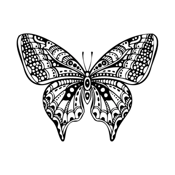 Free Ornate Butterfly Clipart Template to Edit Online