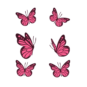 Free Pink Butterfly Clipart Template to Edit Online