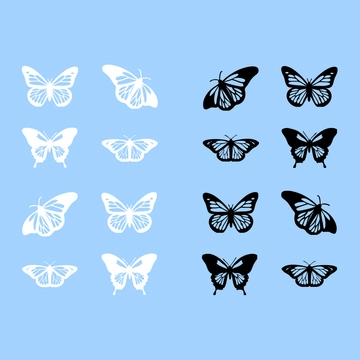 Free Black and White Butterfly Clipart Template to Edit Online