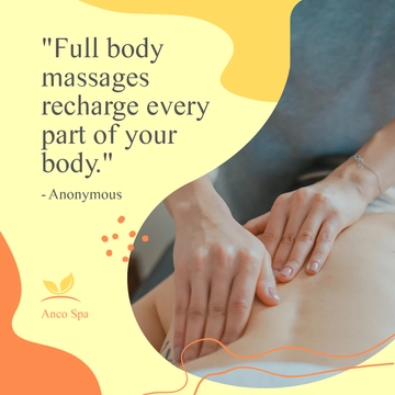 Free Full Body Massage Quote Post, Instagram, Facebook Template to Edit Online