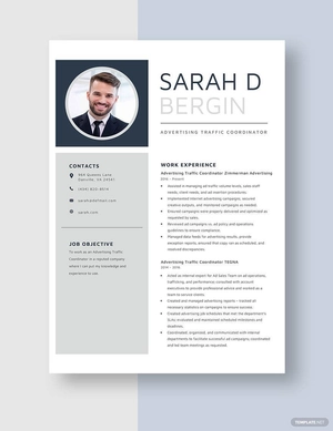 Advertising Traffic Coordinator Resume