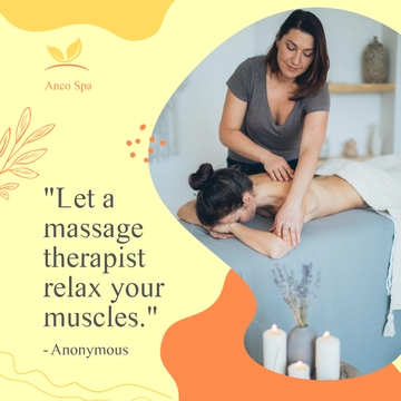 Free Massage Therapist Quote Post, Instagram, Facebook Template to Edit Online