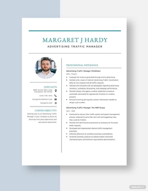 Advertising Traffic Manager Resume