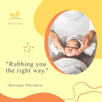 Free Funny Massage Therapy Quote Post, Instagram, Facebook Template to Edit Online
