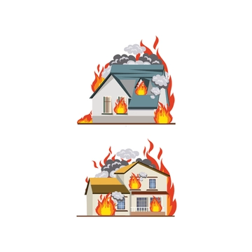 Free House Fire Clipart Template to Edit Online