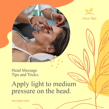 Free Head Massage Tips & Tricks Post, Instagram, Facebook Template to Edit Online