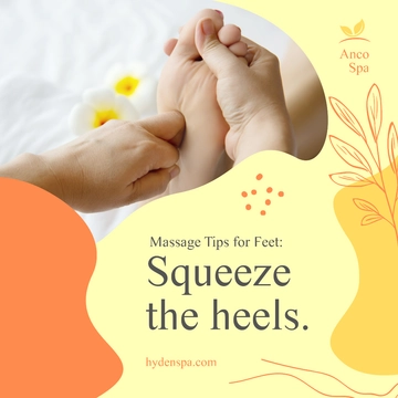 Free Massage Tips For Feet Post, Instagram, Facebook Template to Edit Online