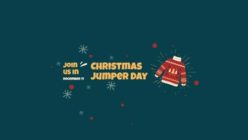 Free Christmas Jumper Day Youtube Banner Template to Edit Online