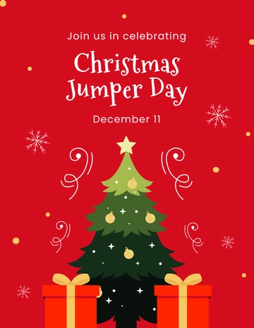Free Christmas Jumper Day Charity Flyer Template to Edit Online
