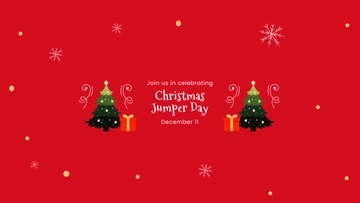Free Christmas Jumper Day Charity Youtube Banner Template to Edit Online