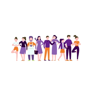 Free Cartoon Group of People Clipart Template to Edit Online