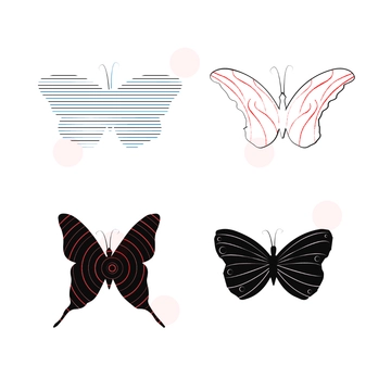 Free Butterfly Line Clipart Template to Edit Online
