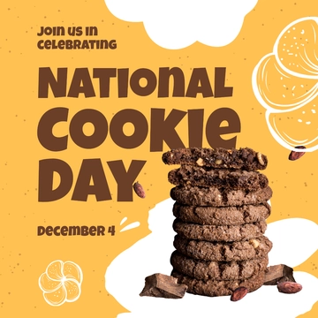 Free National Cookie Day Instagram Post Template to Edit Online