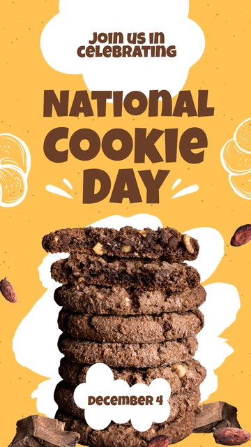 Free National Cookie Day Instagram Story Template to Edit Online
