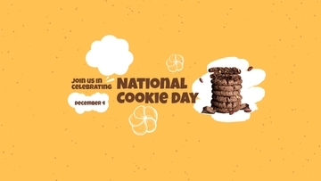 Free National Cookie Day Youtube Banner Template to Edit Online