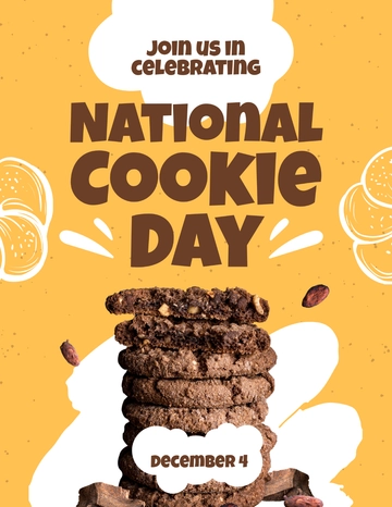 Free National Cookie Day Flyer Template to Edit Online