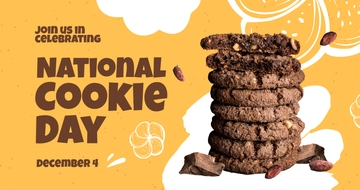 Free National Cookie Day Facebook Post Template to Edit Online