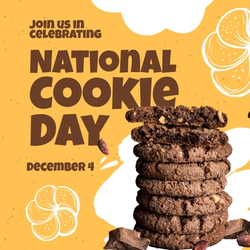 Free National Cookie Day Linkedin Post Template to Edit Online
