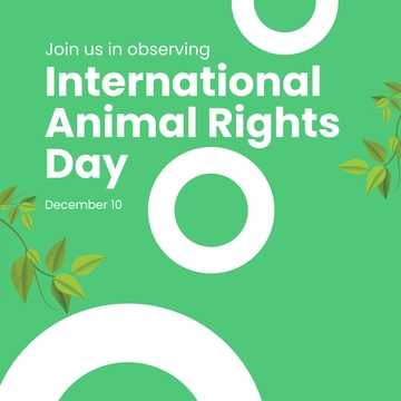 Free International Animal Rights Day Instagram Post Template to Edit Online