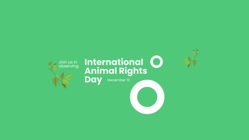 Free International Animal Rights Day Youtube Banner Template to Edit Online