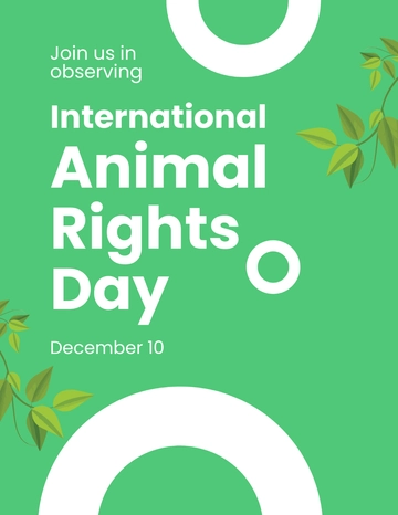 Free International Animal Rights Day Flyer Template to Edit Online