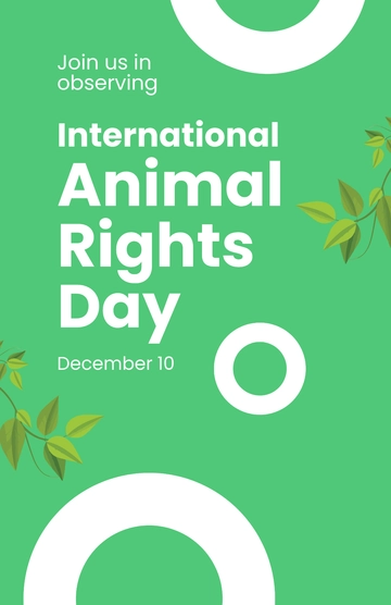 Free International Animal Rights Day Poster Template to Edit Online