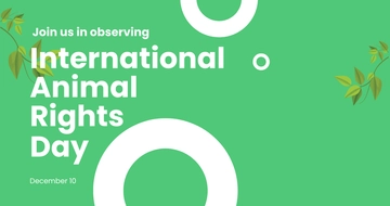 Free International Animal Rights Day Facebook Post Template to Edit Online
