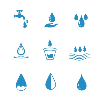 Free Water Icon Vector Template to Edit Online