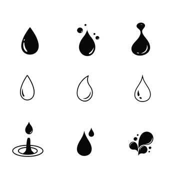 Free Black And White Water Drop Clipart Template to Edit Online