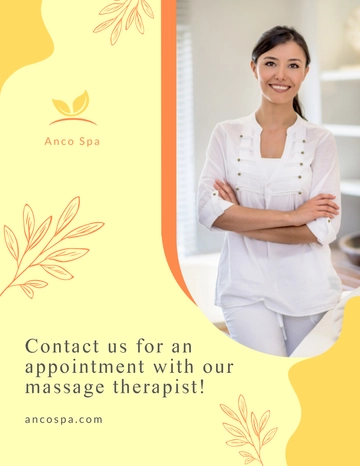 Free Massage Therapist Flyer Template to Edit Online