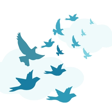 Free Flock of Birds Clipart Template to Edit Online