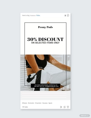 Fashion Big Sale Tumblr Post Template