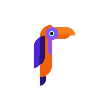 Free Geometric Bird Clipart Template to Edit Online