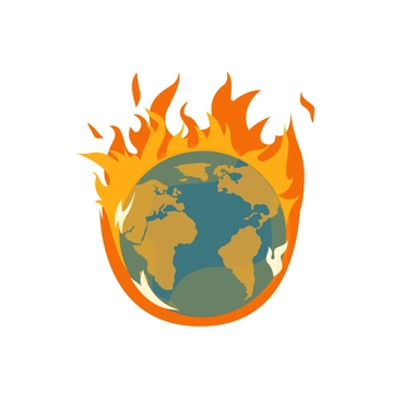Free Earth On Fire Clipart Template to Edit Online