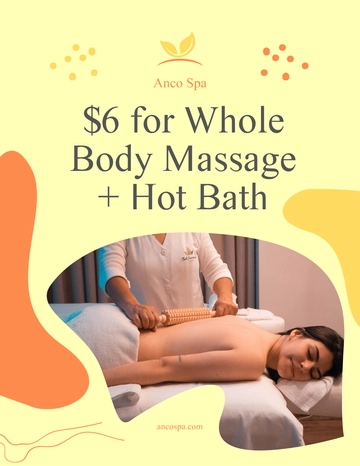 Free Massage Offer Flyer Template to Edit Online