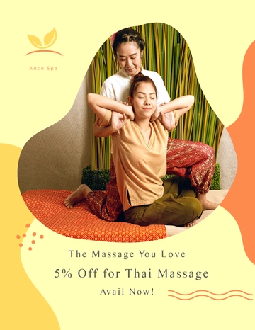 Free Thai Massage Flyer Template to Edit Online