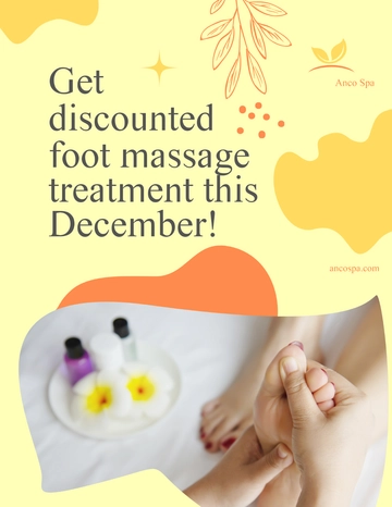 Free Massage Discount Flyer Template to Edit Online