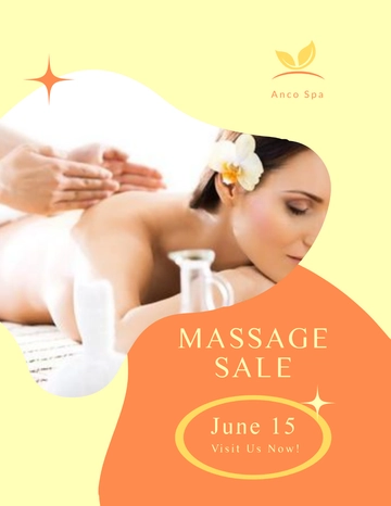 Free Massage Sale Flyer Template to Edit Online