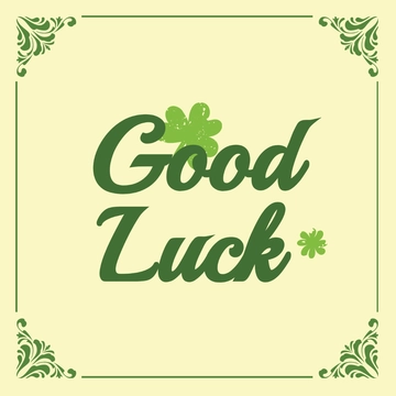 Free Vintage Good Luck Clipart Template to Edit Online