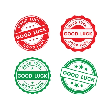 Free Good Luck Stamp Clipart Template to Edit Online
