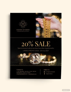 Black Gold Jewelry Flyer Template