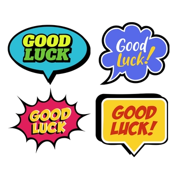 Free Comic Bubble Good Luck Clipart Template to Edit Online