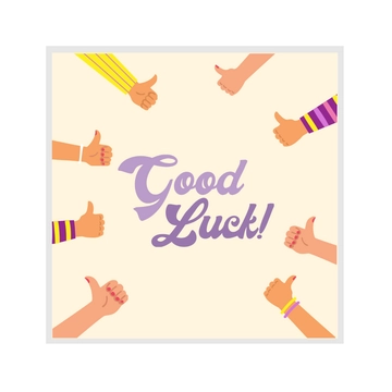 Free Good Luck Card Vector Template to Edit Online