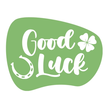 Free White Good Luck Clipart Template to Edit Online