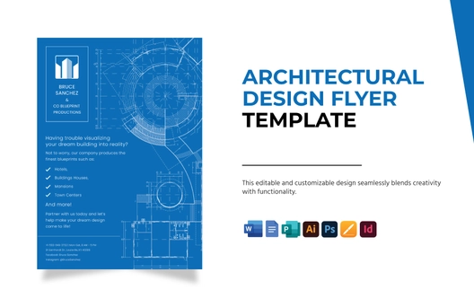 Blueprint Architect Flyer Template