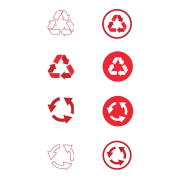 Free Red Recycle Clipart Template to Edit Online
