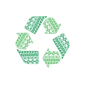 Free Tribal Recycle Clipart Template to Edit Online