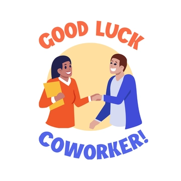 Free Coworker Good Luck Clipart Template to Edit Online