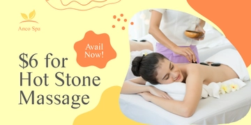 Free Stone Massage Promotion Banner Template to Edit Online