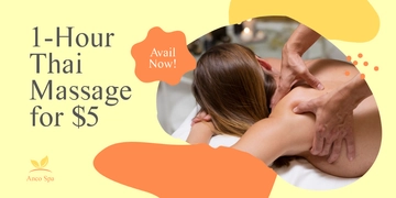 Free Thai Massage Promotion Banner Template to Edit Online